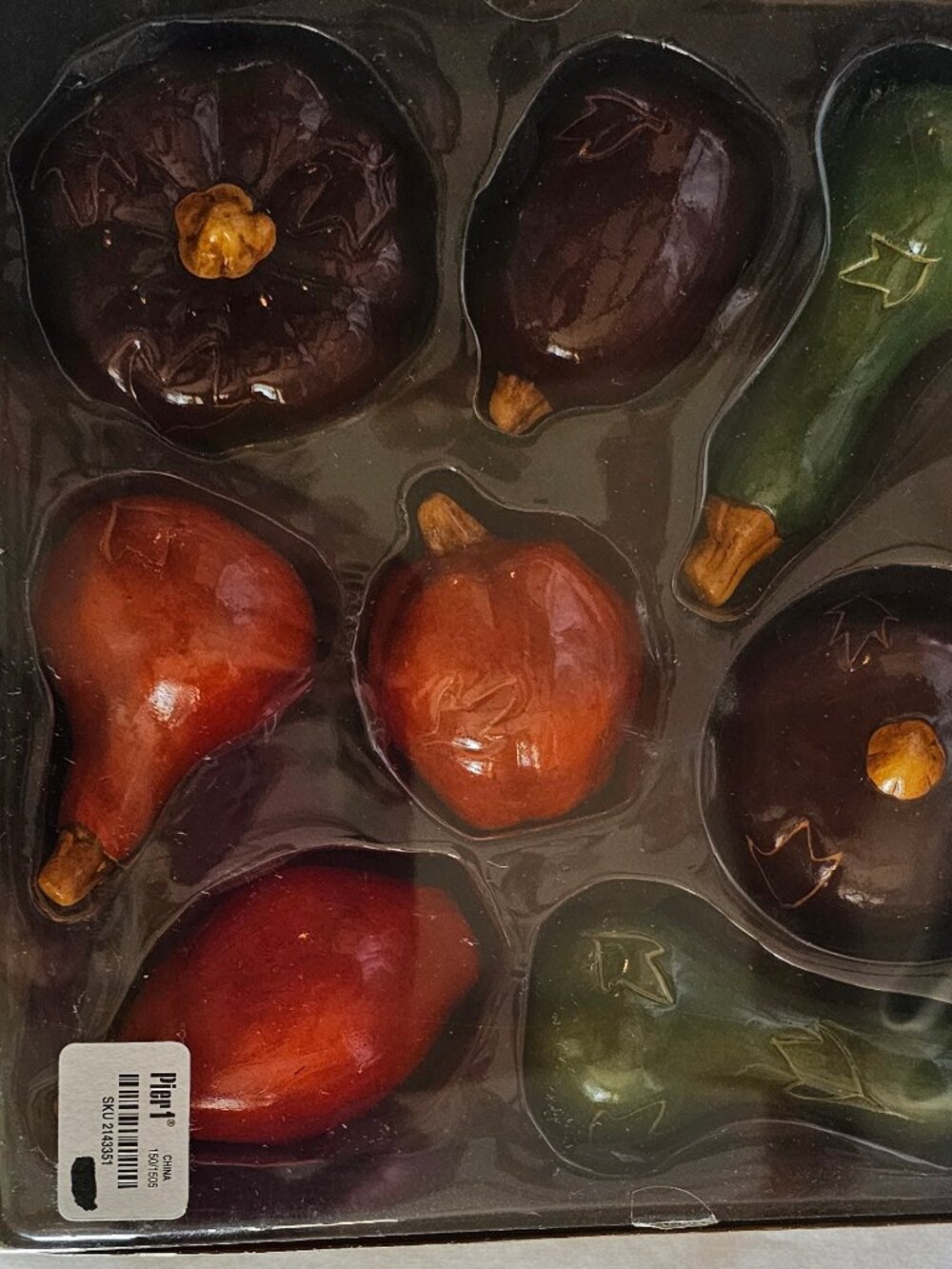 PIER 1 Fall Harvest Decorative Fruit Decor Set of 8 Mini Pumpkins Squash